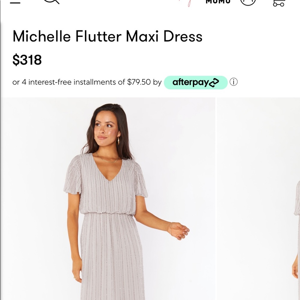 Dove Gray beaded dress